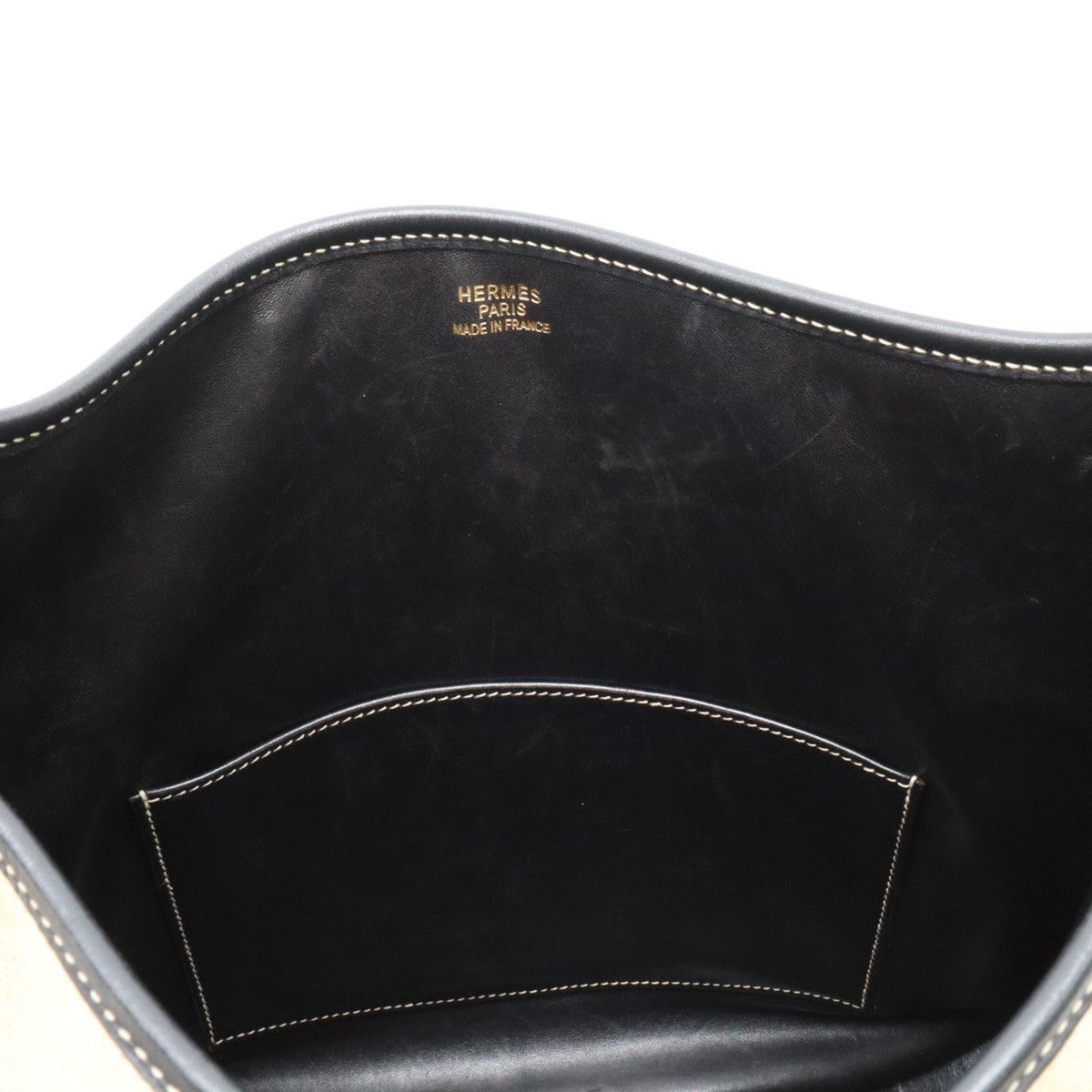 Hermes Hermes Hermes Evelyne GM Shoulder Bag Straw Box Calf Leather Natural Material Shoulder Bag in Very Good Condition Size ONE SIZE - 7 Thumbnail
