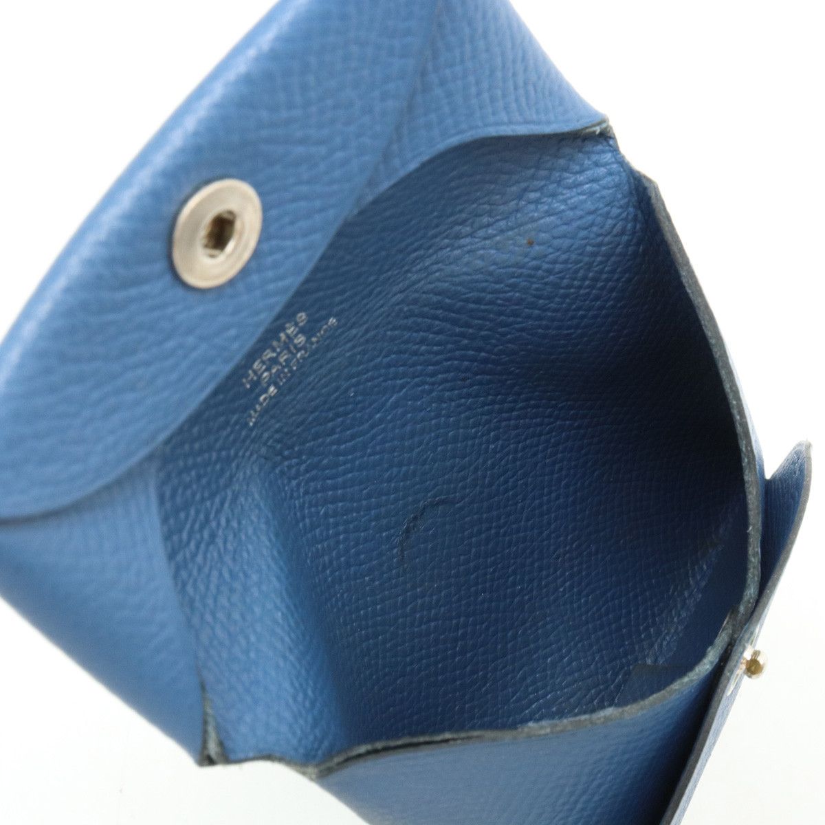Hermes Hermes Hermes Bastia Coin Case Leather Blue Leather Coin Case in Very Good Condition Size ONE SIZE - 5 Thumbnail