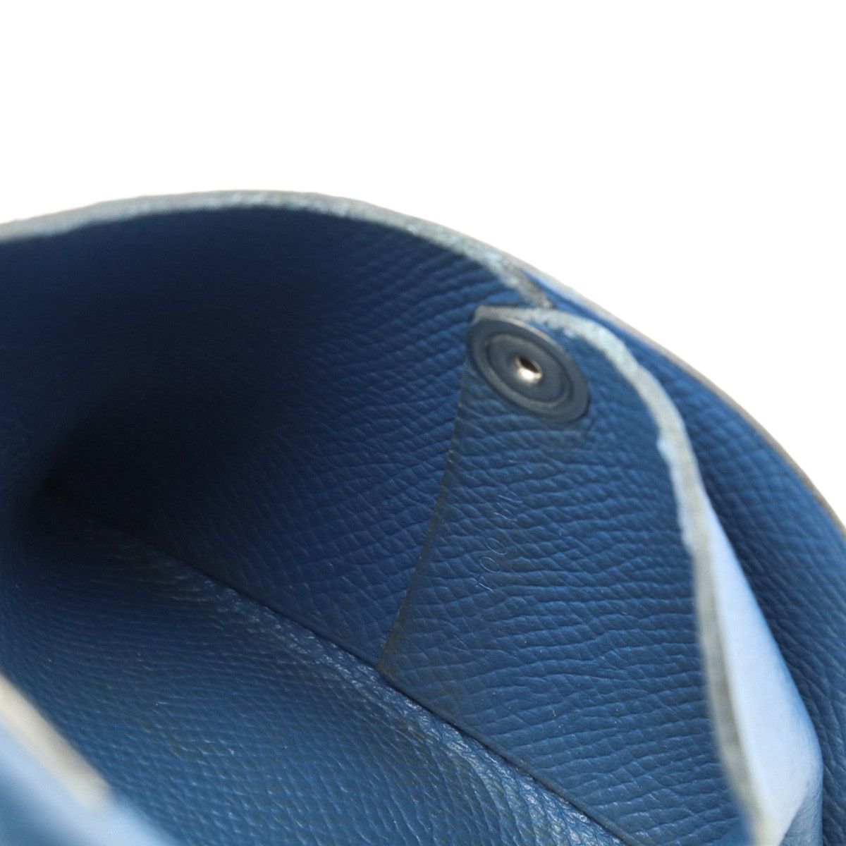 Hermes Hermes Hermes Bastia Coin Case Leather Blue Leather Coin Case in Very Good Condition Size ONE SIZE - 6 Thumbnail