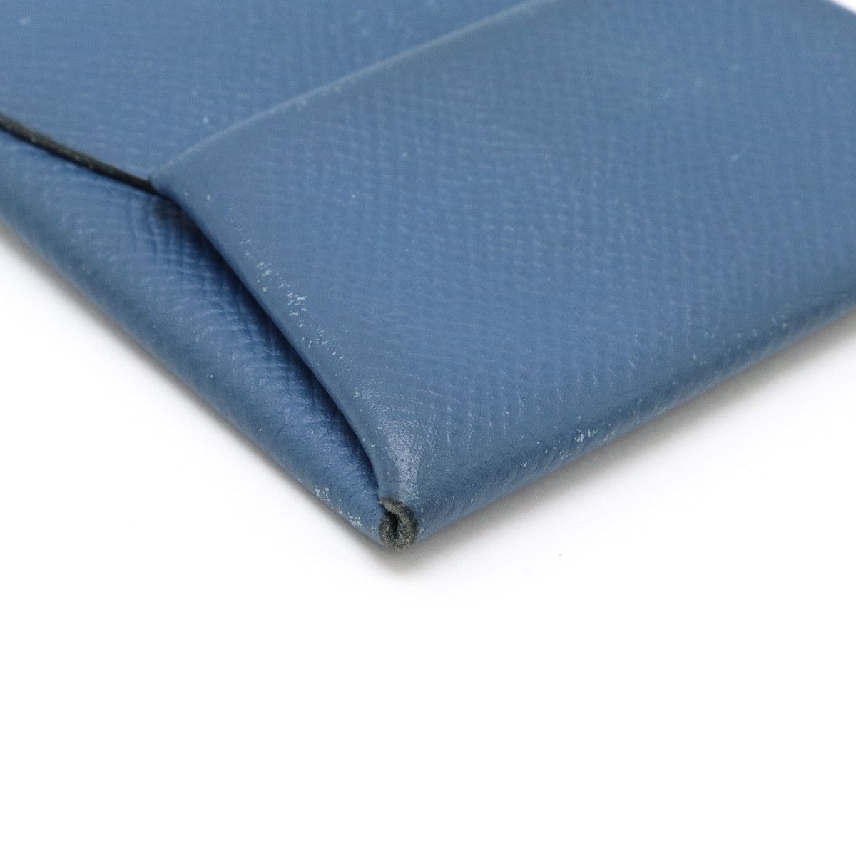 Hermes Hermes Hermes Bastia Coin Case Leather Blue Leather Coin Case in Very Good Condition Size ONE SIZE - 3 Thumbnail