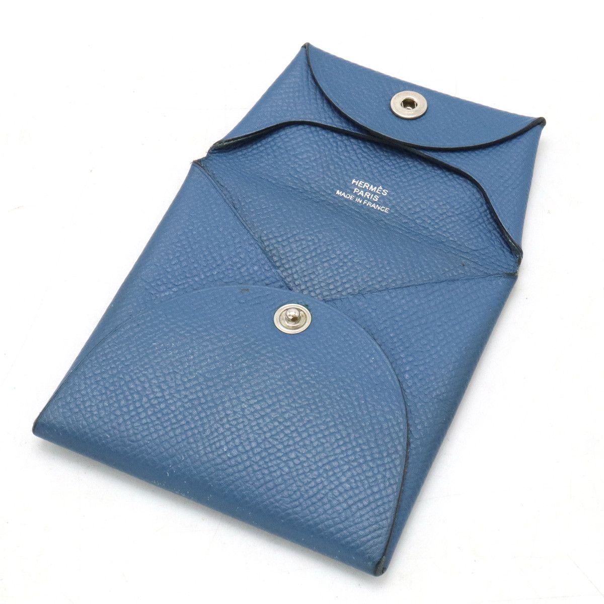 Hermes Hermes Hermes Bastia Coin Case Leather Blue Leather Coin Case in Very Good Condition Size ONE SIZE - 4 Thumbnail