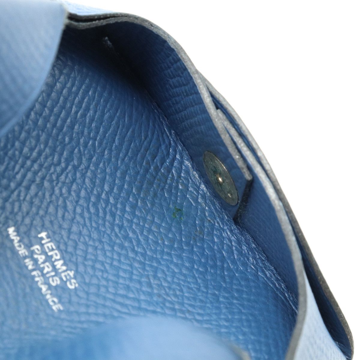 Hermes Hermes Hermes Bastia Coin Case Leather Blue Leather Coin Case in Very Good Condition Size ONE SIZE - 7 Thumbnail