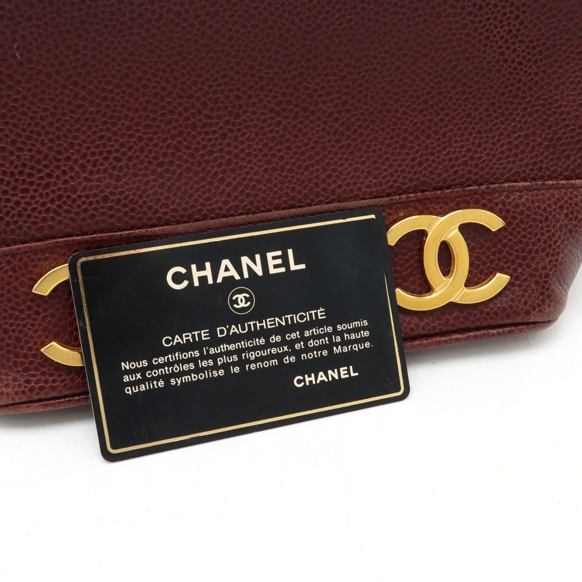 Chanel Chanel Chanel Caviar Skin Triple Coco One Shoulder Bag Leather Shoulder Bag in Very Good Condition Size ONE SIZE - 9 Thumbnail