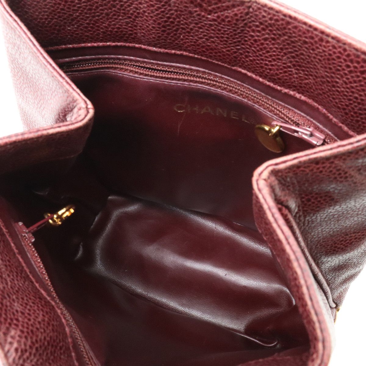 Chanel Chanel Chanel Caviar Skin Triple Coco One Shoulder Bag Leather Shoulder Bag in Very Good Condition Size ONE SIZE - 6 Thumbnail