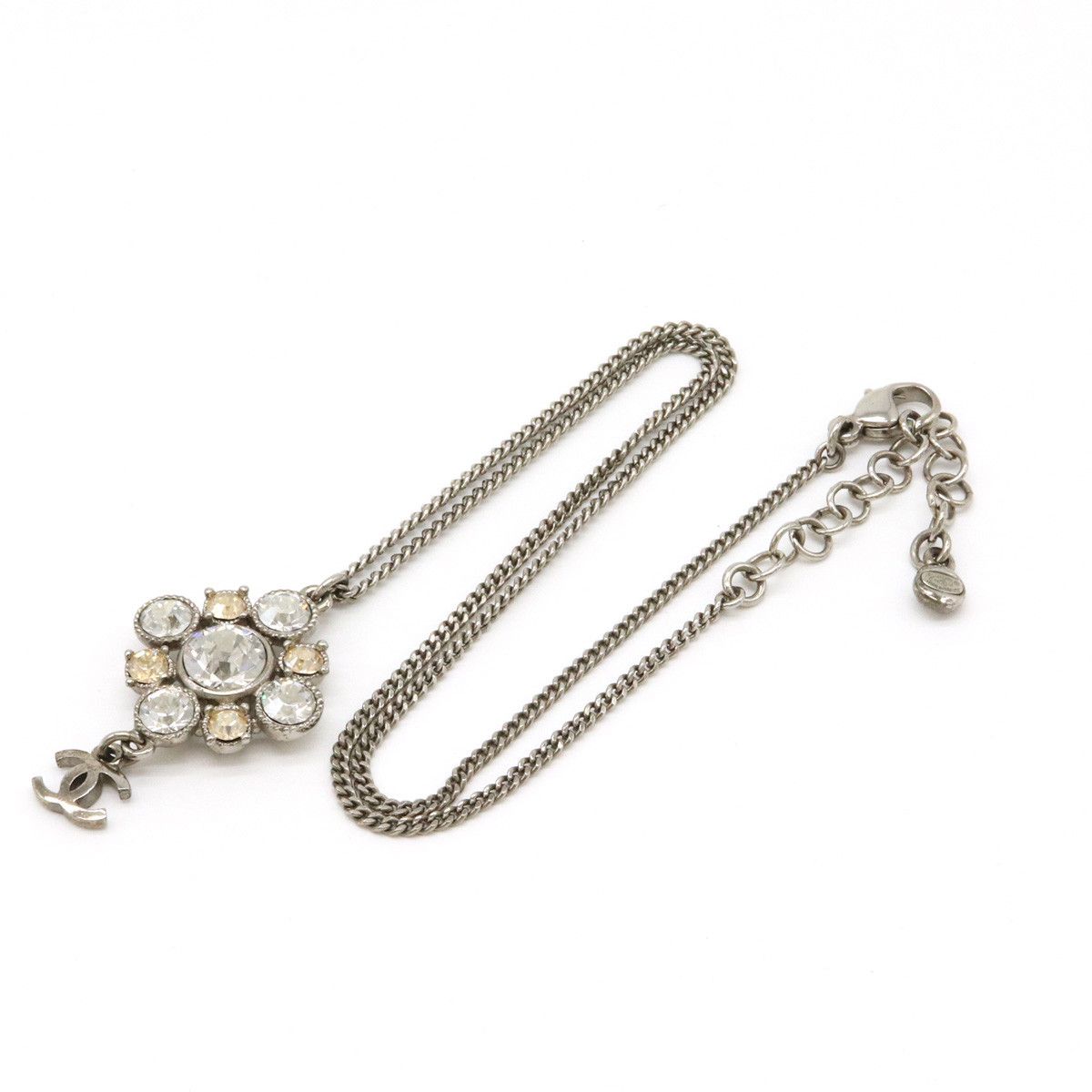 Chanel Chanel Chanel Coco Mark Necklace Metal Rhinestone Metal Necklace in Great Condition Size ONE SIZE - 2 Thumbnail