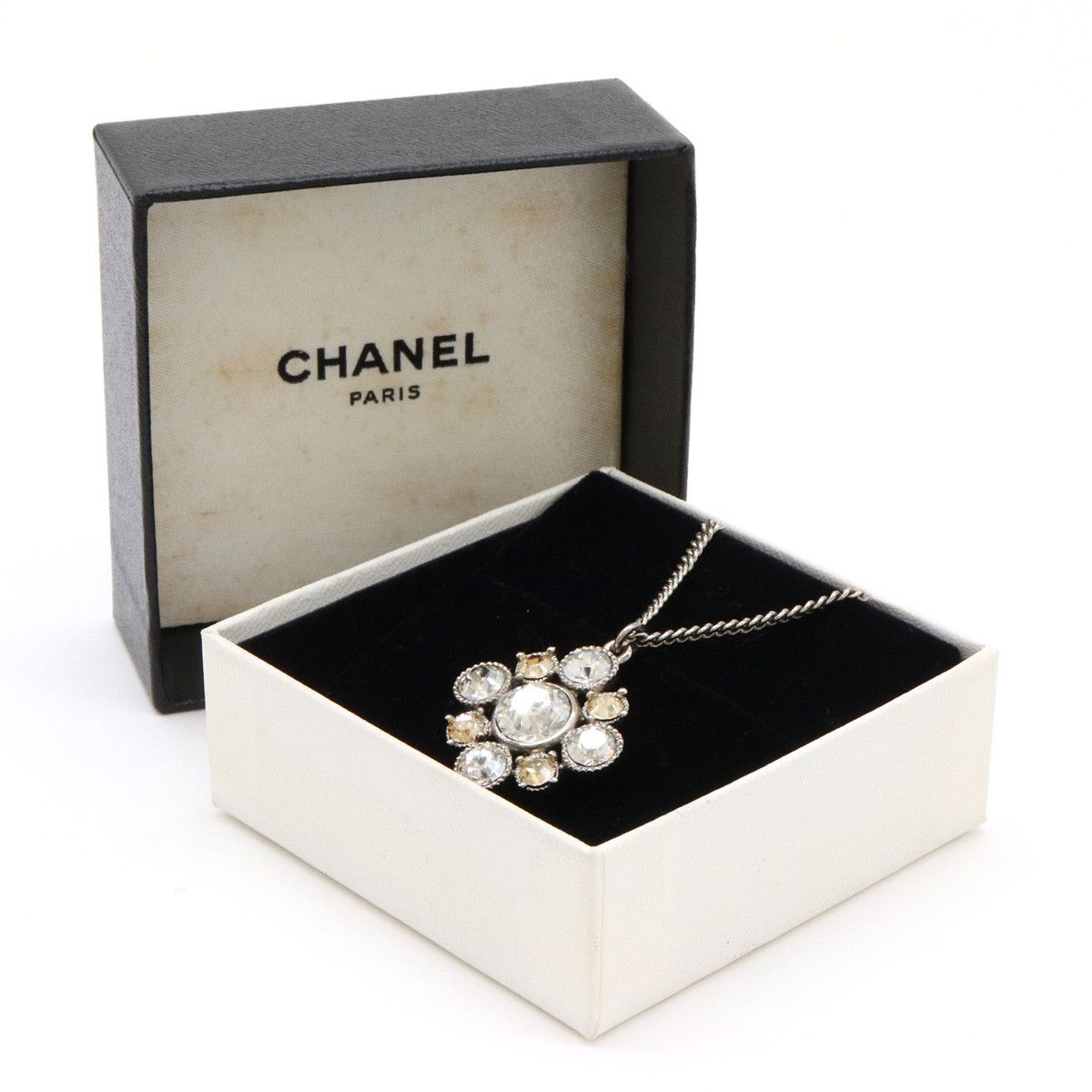 Chanel Chanel Chanel Coco Mark Necklace Metal Rhinestone Metal Necklace in Great Condition Size ONE SIZE - 7 Thumbnail