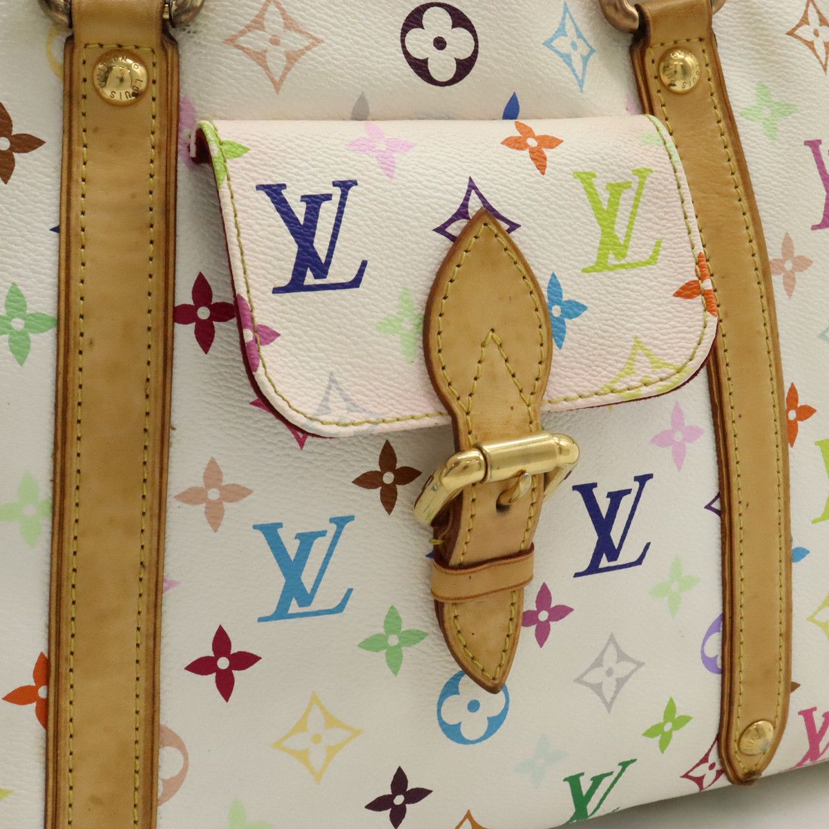 Louis Vuitton Louis Vuitton Louis Vuitton Monogram Multicolor Aurelia MM Tote Bag M40094 Canvas Tote Bag M40094 in Good Condition Size ONE SIZE - 8 Thumbnail