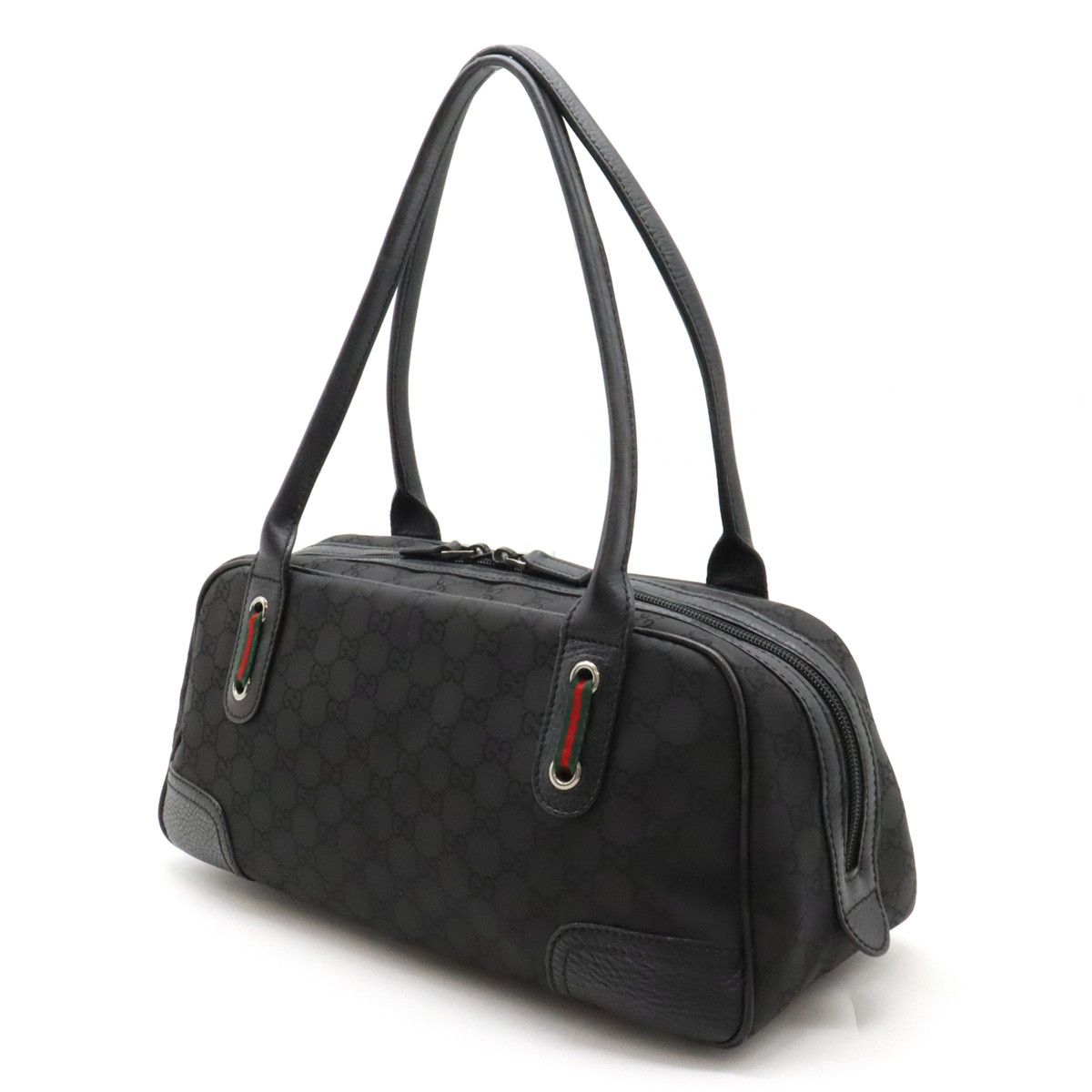 Gucci Gucci Gucci Nylon/Leather GG Shoulder Bag 293594 Canvas Shoulder Bag 293594 in Very Good Condition Size ONE SIZE - 2 Thumbnail