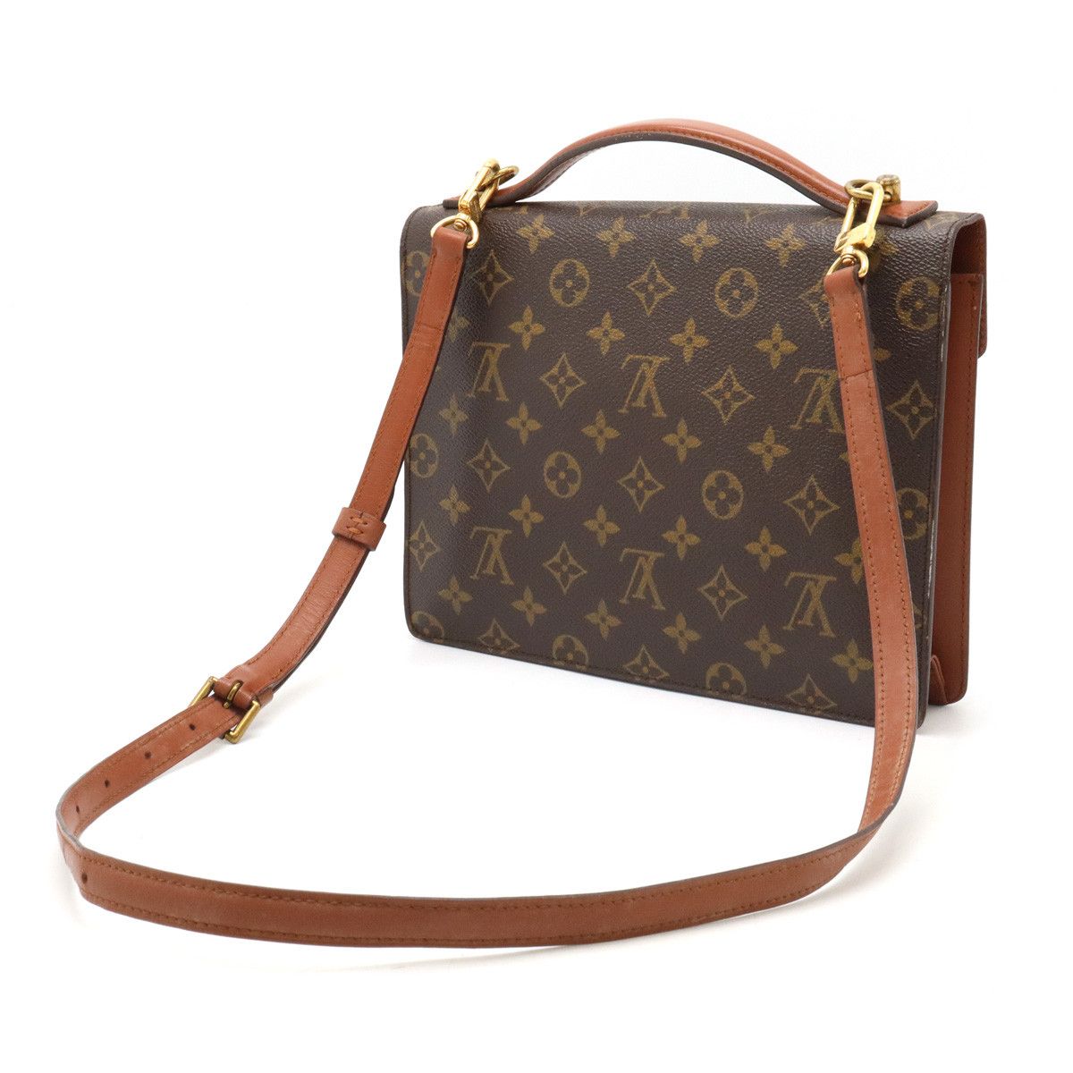 Louis Vuitton Louis Vuitton Louis Vuitton Monogram Monceau 26 Clutch Handbag M51187 Canvas Handbag M51187 in Very Good Condition Size ONE SIZE - 2 Thumbnail