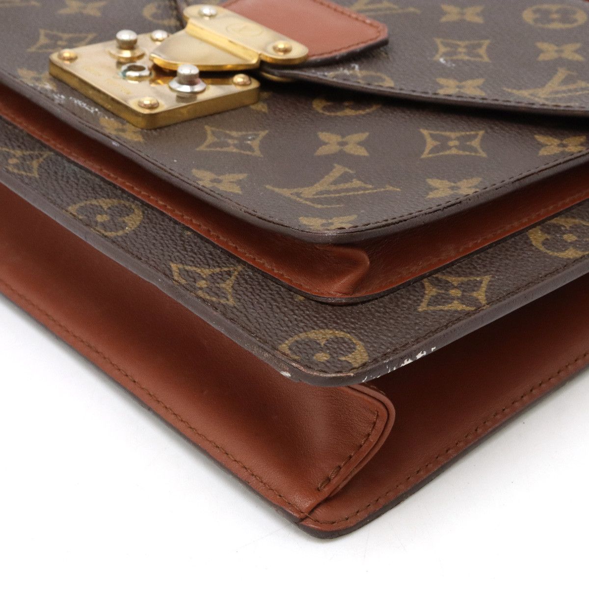 Louis Vuitton Louis Vuitton Louis Vuitton Monogram Monceau 26 Clutch Handbag M51187 Canvas Handbag M51187 in Very Good Condition Size ONE SIZE - 3 Thumbnail