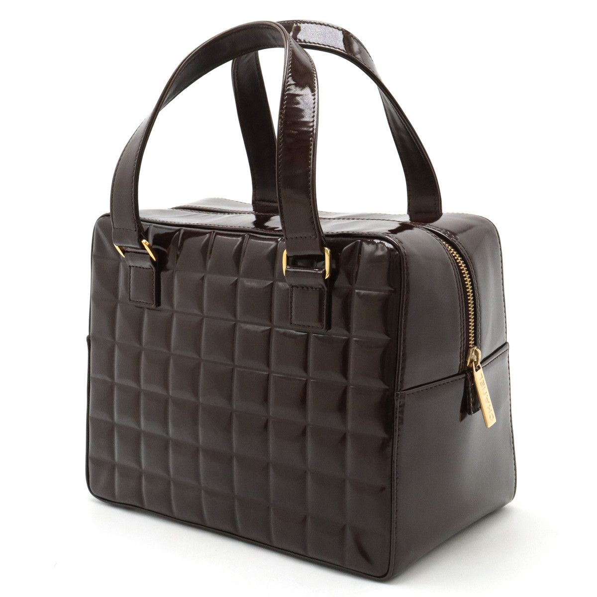 Chanel Chanel Chanel Chocolate Bar Patent Leather Handbag A19270 Leather Handbag A19270 in Very Good Condition Size ONE SIZE - 2 Thumbnail