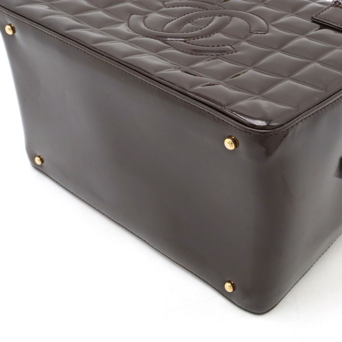 Chanel Chanel Chanel Chocolate Bar Patent Leather Handbag A19270 Leather Handbag A19270 in Very Good Condition Size ONE SIZE - 3 Thumbnail