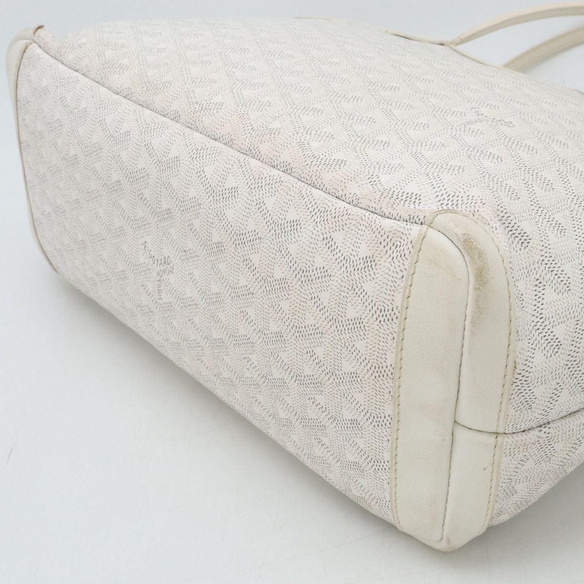 Goyard Goyard Goyard Artois PM Tote Bag PVC/Leather White Canvas Tote Bag in Very Good Condition Size ONE SIZE - 3 Thumbnail