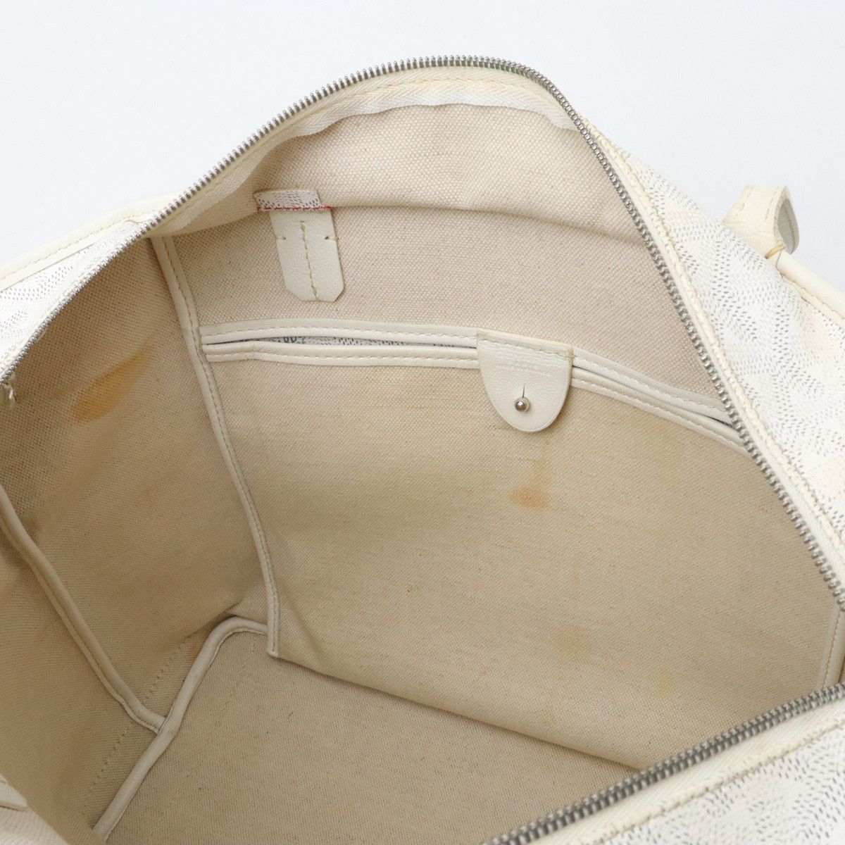 Goyard Goyard Goyard Artois PM Tote Bag PVC/Leather White Canvas Tote Bag in Very Good Condition Size ONE SIZE - 6 Thumbnail