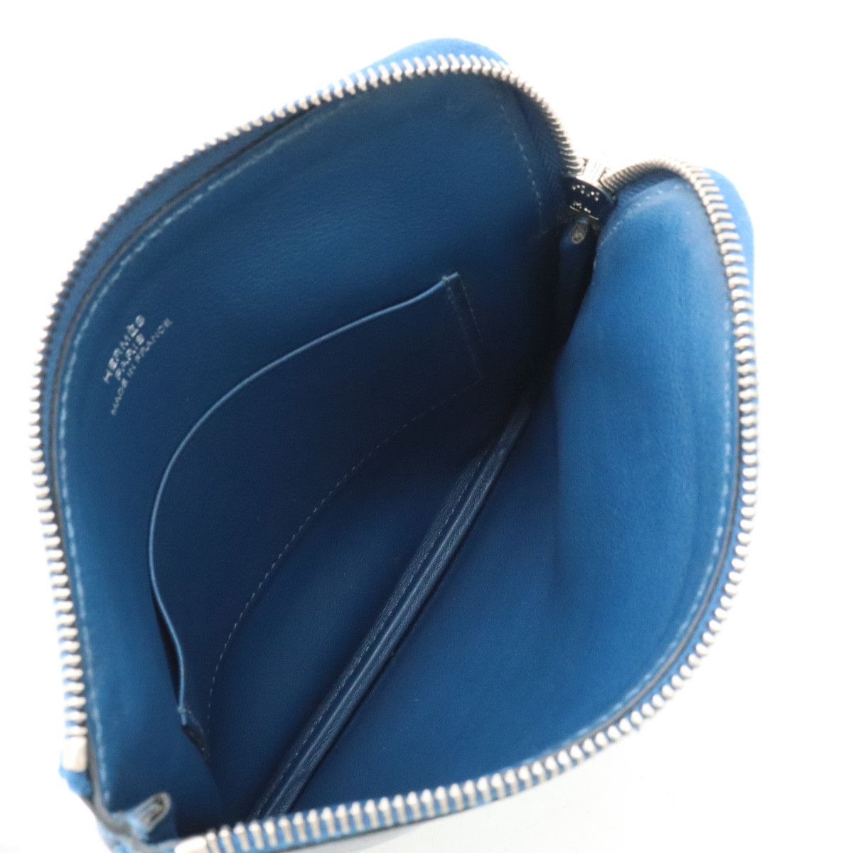Hermes Hermes Hermes Vaux Swift Leather Multi Pouch Deep Blue Leather Vanity Bag in Great Condition Size ONE SIZE - 5 Thumbnail