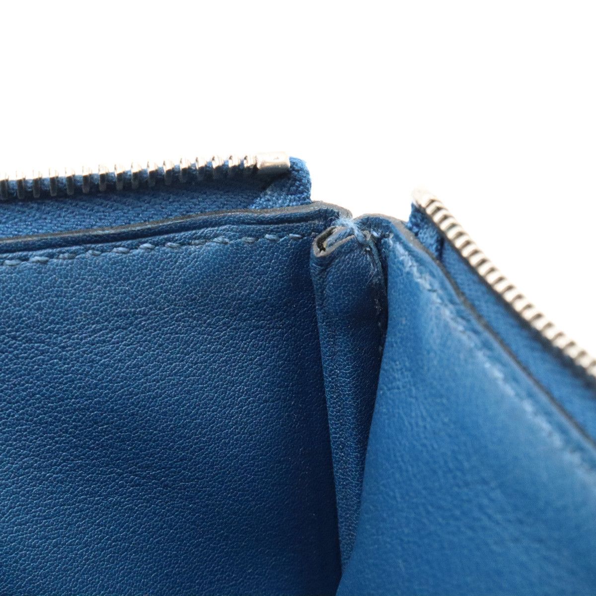 Hermes Hermes Hermes Vaux Swift Leather Multi Pouch Deep Blue Leather Vanity Bag in Great Condition Size ONE SIZE - 6 Thumbnail