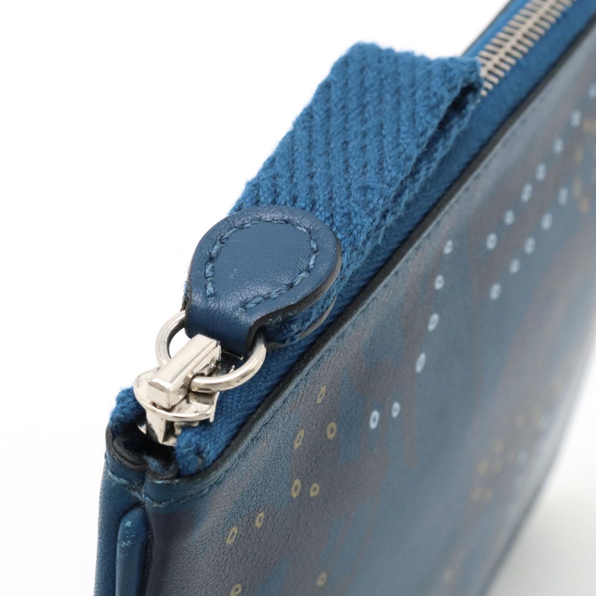 Hermes Hermes Hermes Vaux Swift Leather Multi Pouch Deep Blue Leather Vanity Bag in Great Condition Size ONE SIZE - 4 Thumbnail
