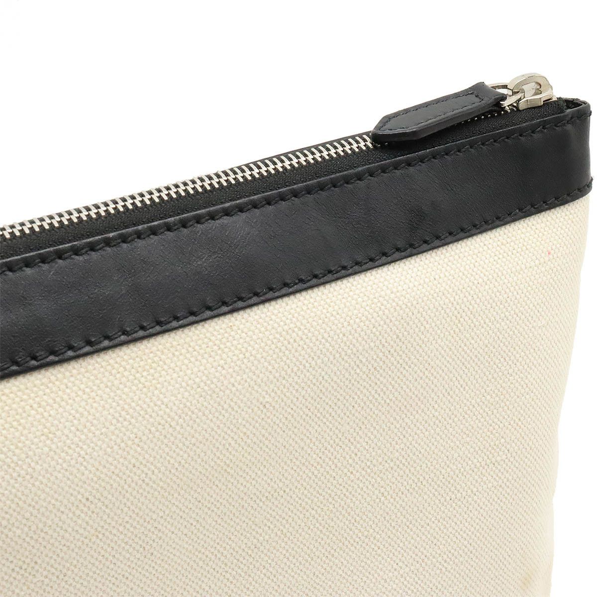 Balenciaga Balenciaga Balenciaga Canvas/Leather NAVY CLIP Clutch Bag 373840 Canvas Clutch Bag 373840 Size ONE SIZE - 5 Thumbnail