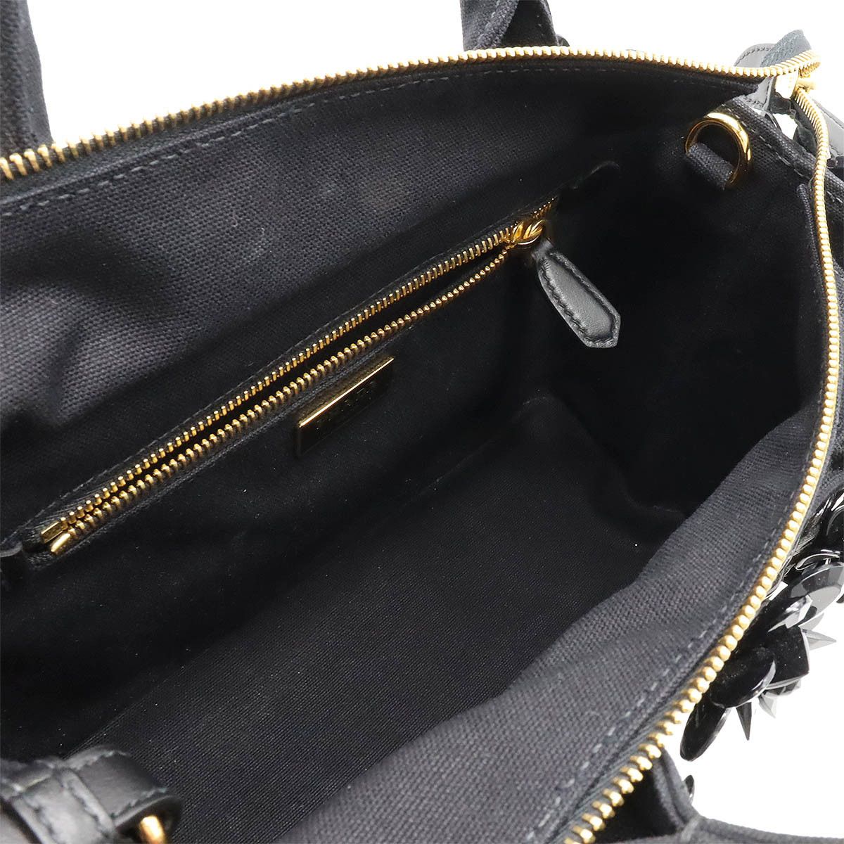 Prada Prada Prada Wicker Canvas Flower Motif Tote Bag 1BG835 Natural Material Tote Bag 1BG835 in Great Condition Size ONE SIZE - 6 Thumbnail