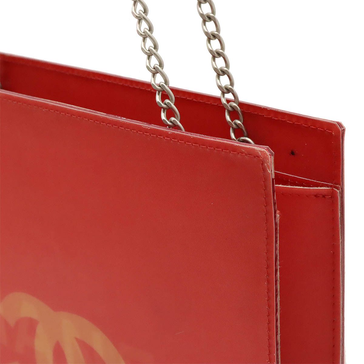 Chanel Chanel Chanel Hologram Coco Mark Chain Shoulder Bag Red Plastic Shoulder Bag in Very Good Condition Size ONE SIZE - 5 Thumbnail