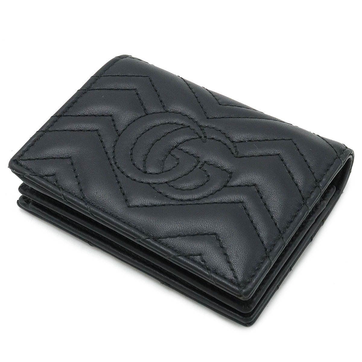 Gucci Gucci Gucci GG Marmont Quilted Leather Wallet Black Leather Short Wallet 466492 Size ONE SIZE - 2 Thumbnail
