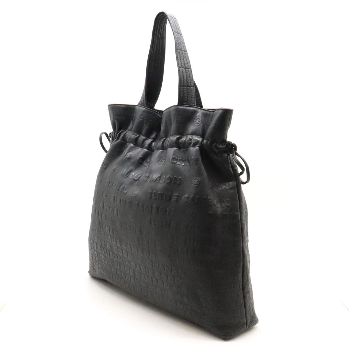 Chanel Chanel Chanel Leather Embossed Logo Tote Bag A46123 Leather Tote Bag A46123 in Very Good Condition Size ONE SIZE - 2 Thumbnail