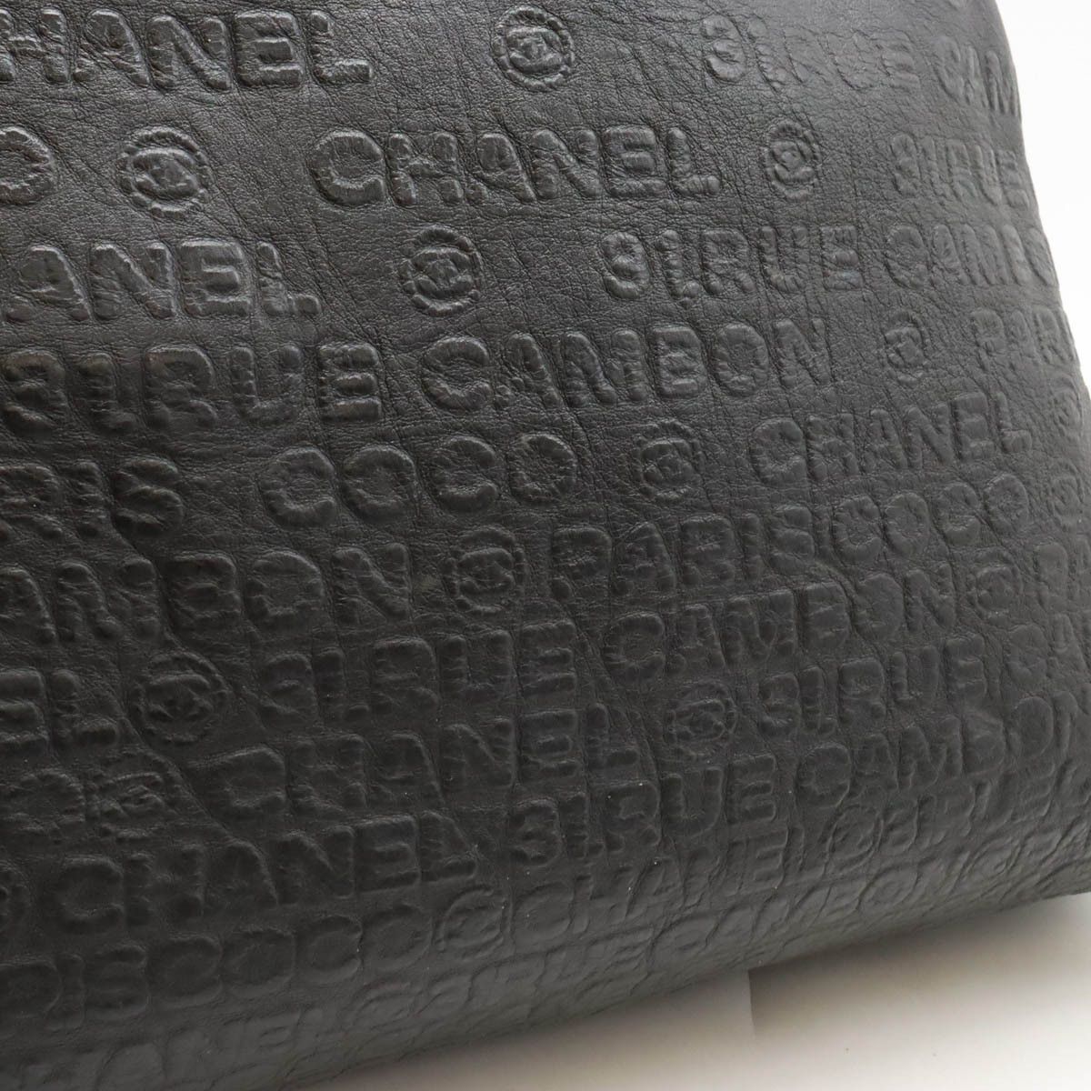 Chanel Chanel Chanel Leather Embossed Logo Tote Bag A46123 Leather Tote Bag A46123 in Very Good Condition Size ONE SIZE - 8 Thumbnail