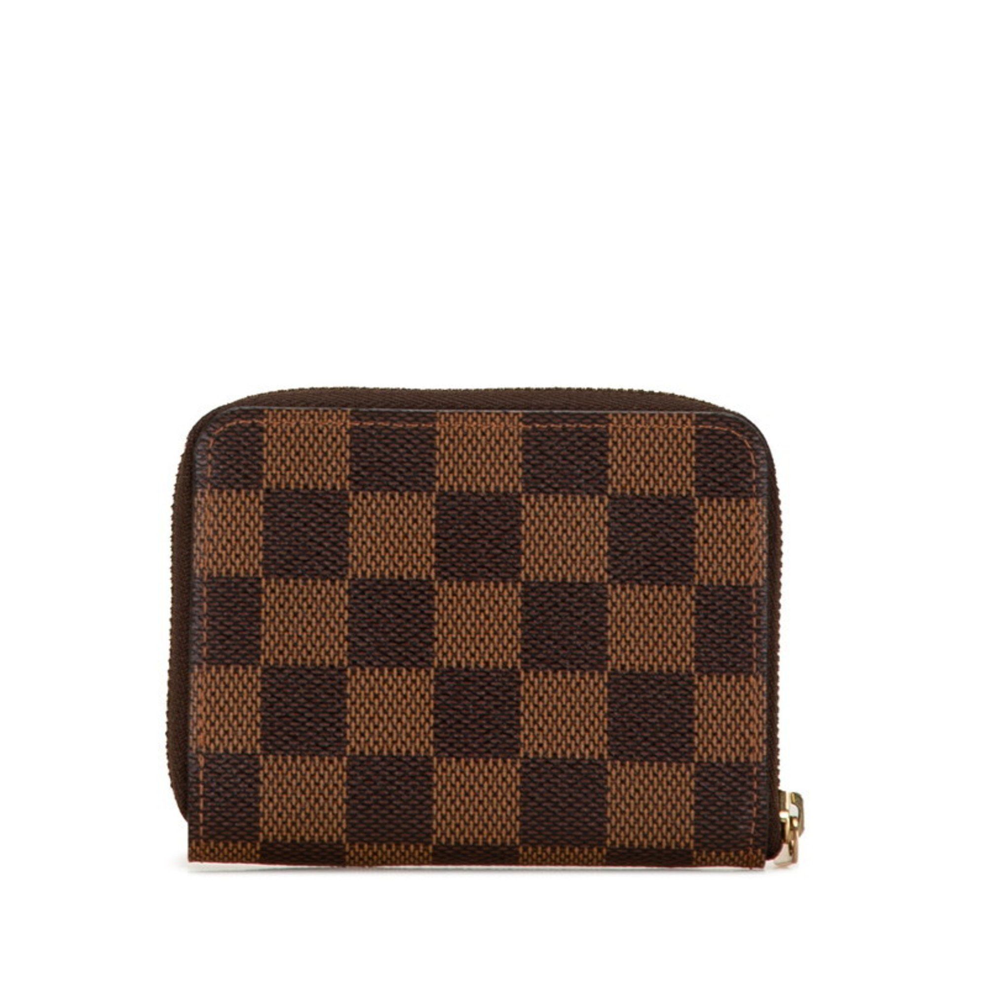 Louis Vuitton Louis Vuitton Damier Zippy Coin Purse Case N63070 Brown PVC Leather Women's LOUIS VUITTON Size ONE SIZE - 4 Thumbnail