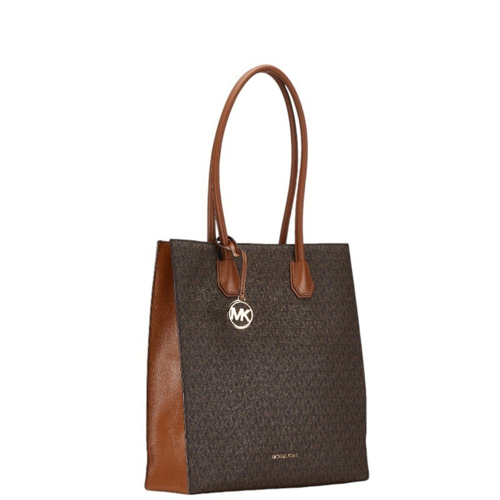 Michael Kors Michael Kors Signature Handbag Tote Bag 35F1GM9T3B Brown PVC Leather Women's Size ONE SIZE - 3 Thumbnail