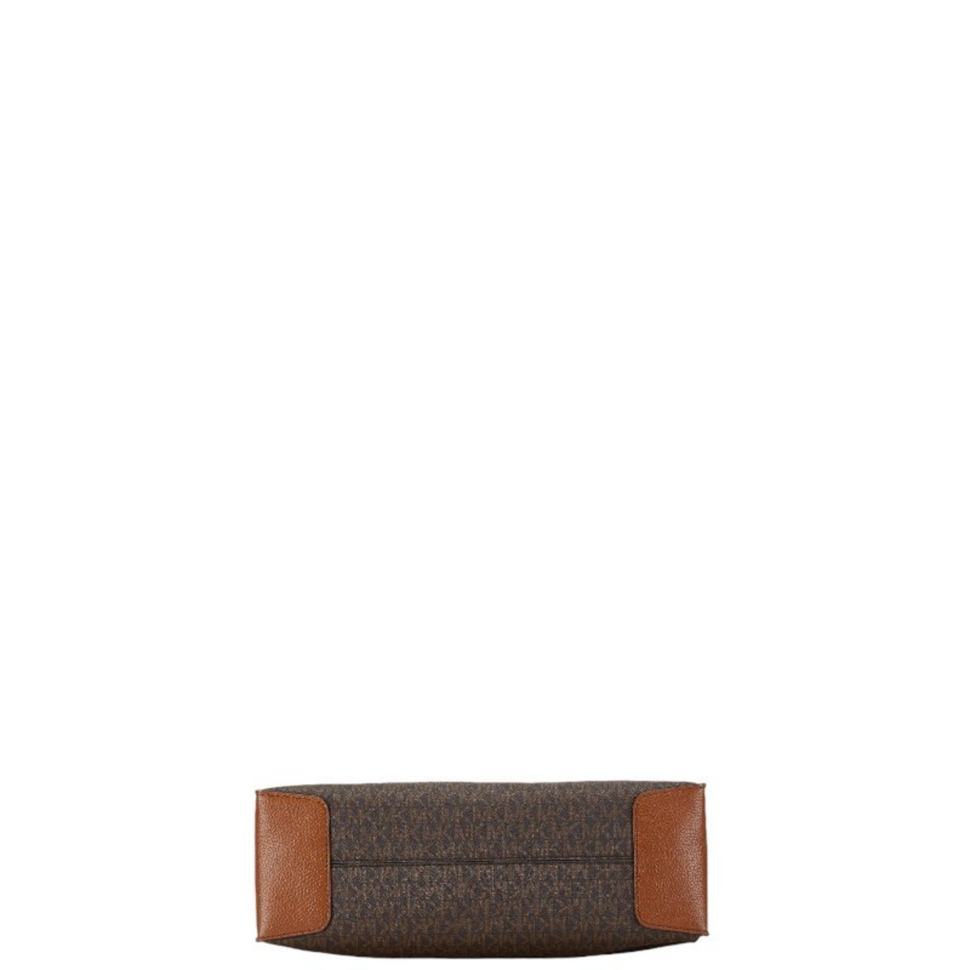 Michael Kors Michael Kors Signature Handbag Tote Bag 35F1GM9T3B Brown PVC Leather Women's Size ONE SIZE - 5 Thumbnail