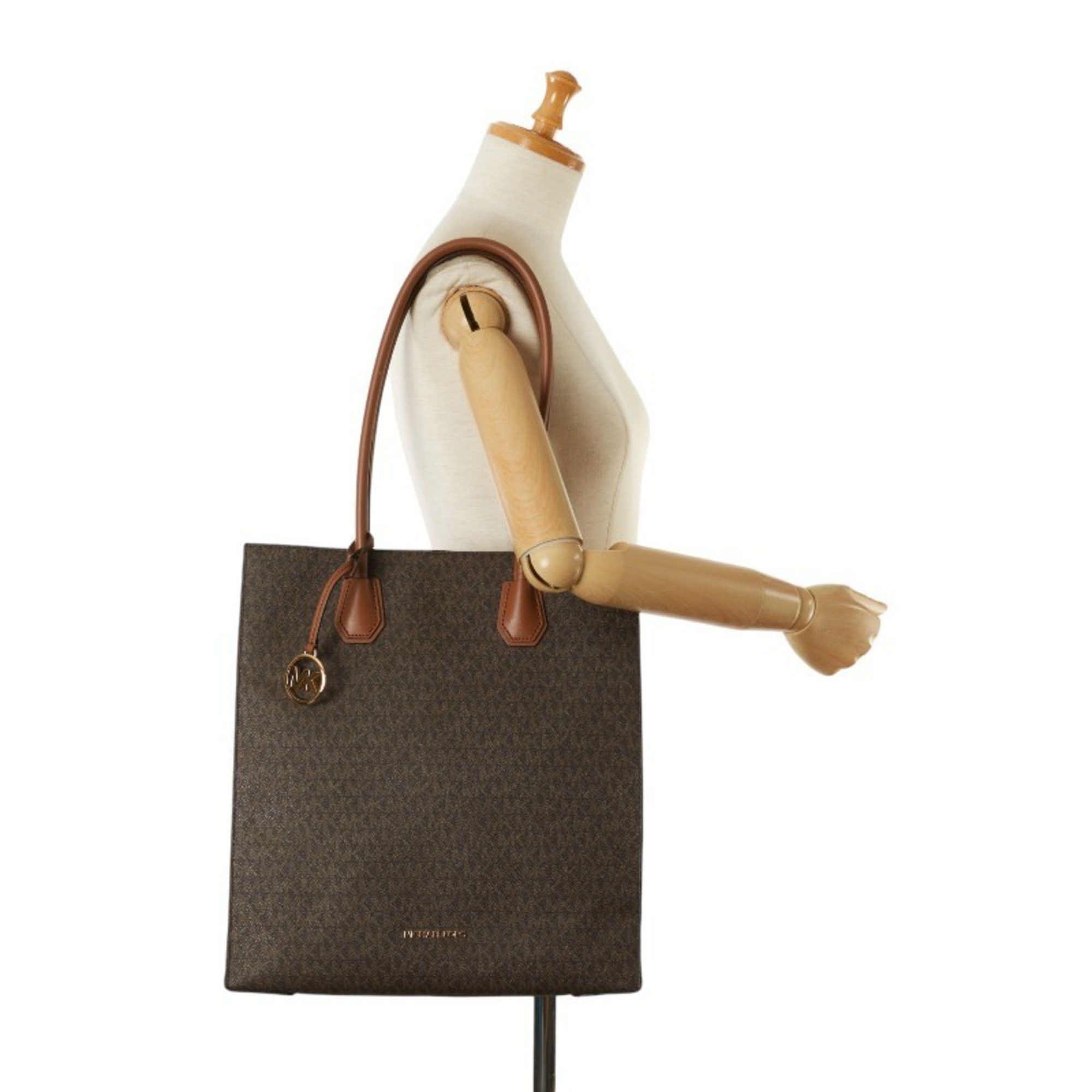 Michael Kors Michael Kors Signature Handbag Tote Bag 35F1GM9T3B Brown PVC Leather Women's Size ONE SIZE - 13 Thumbnail