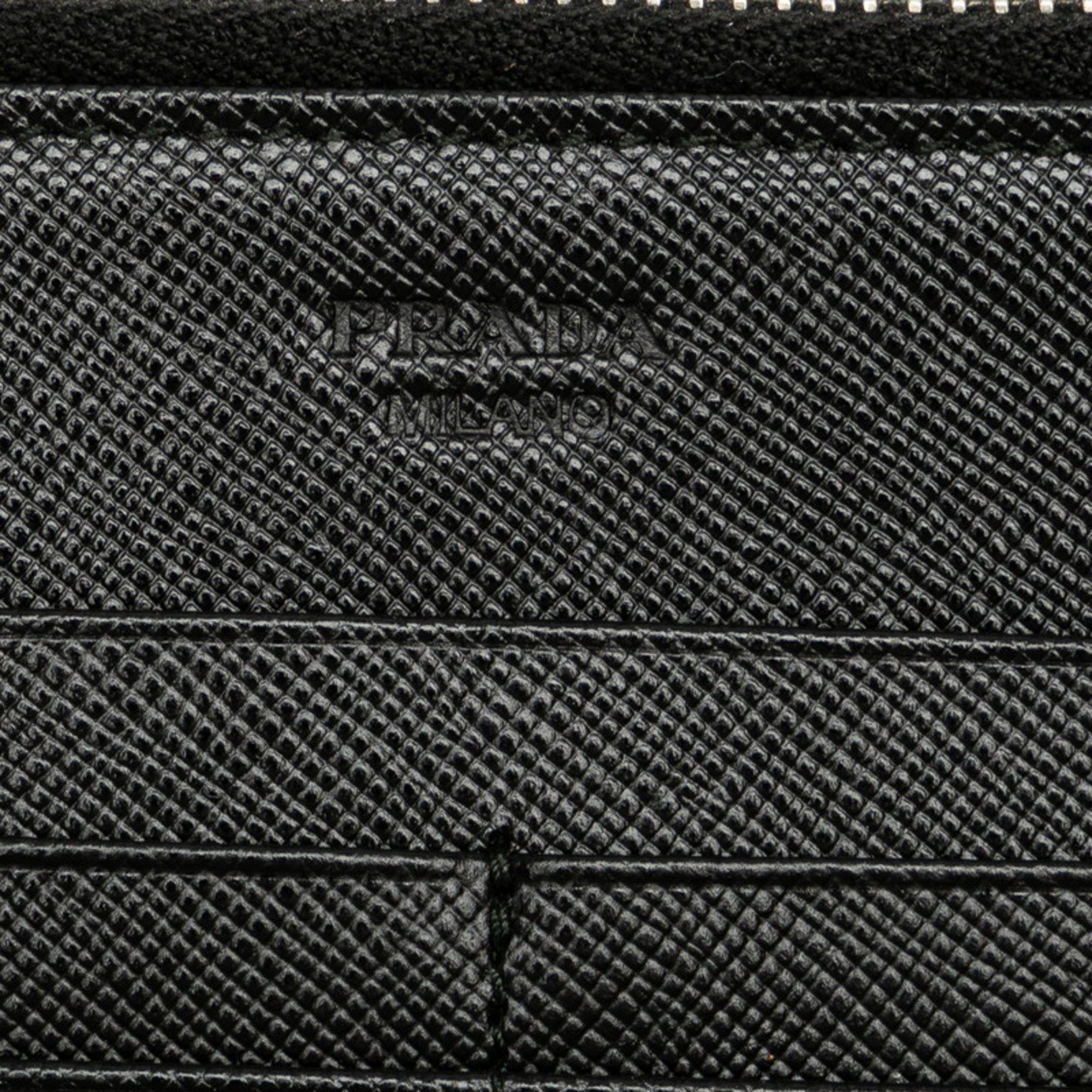 Prada Prada Long Wallet Bag Clutch Black Leather Men's PRADA Size ONE SIZE - 9 Thumbnail