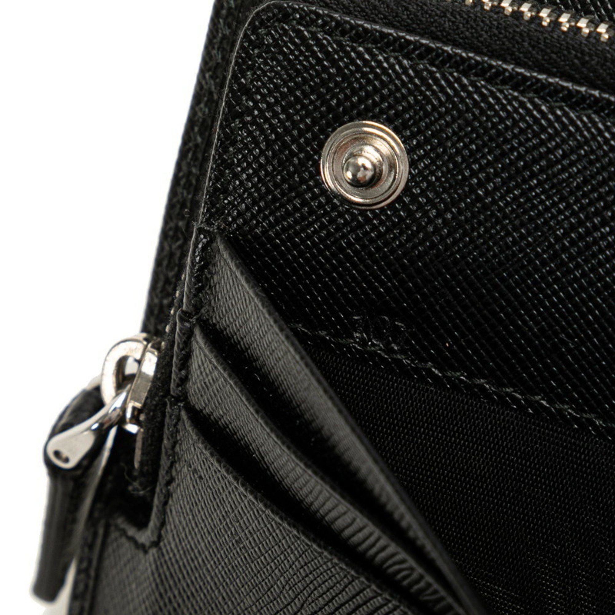 Prada Prada Long Wallet Bag Clutch Black Leather Men's PRADA Size ONE SIZE - 10 Thumbnail