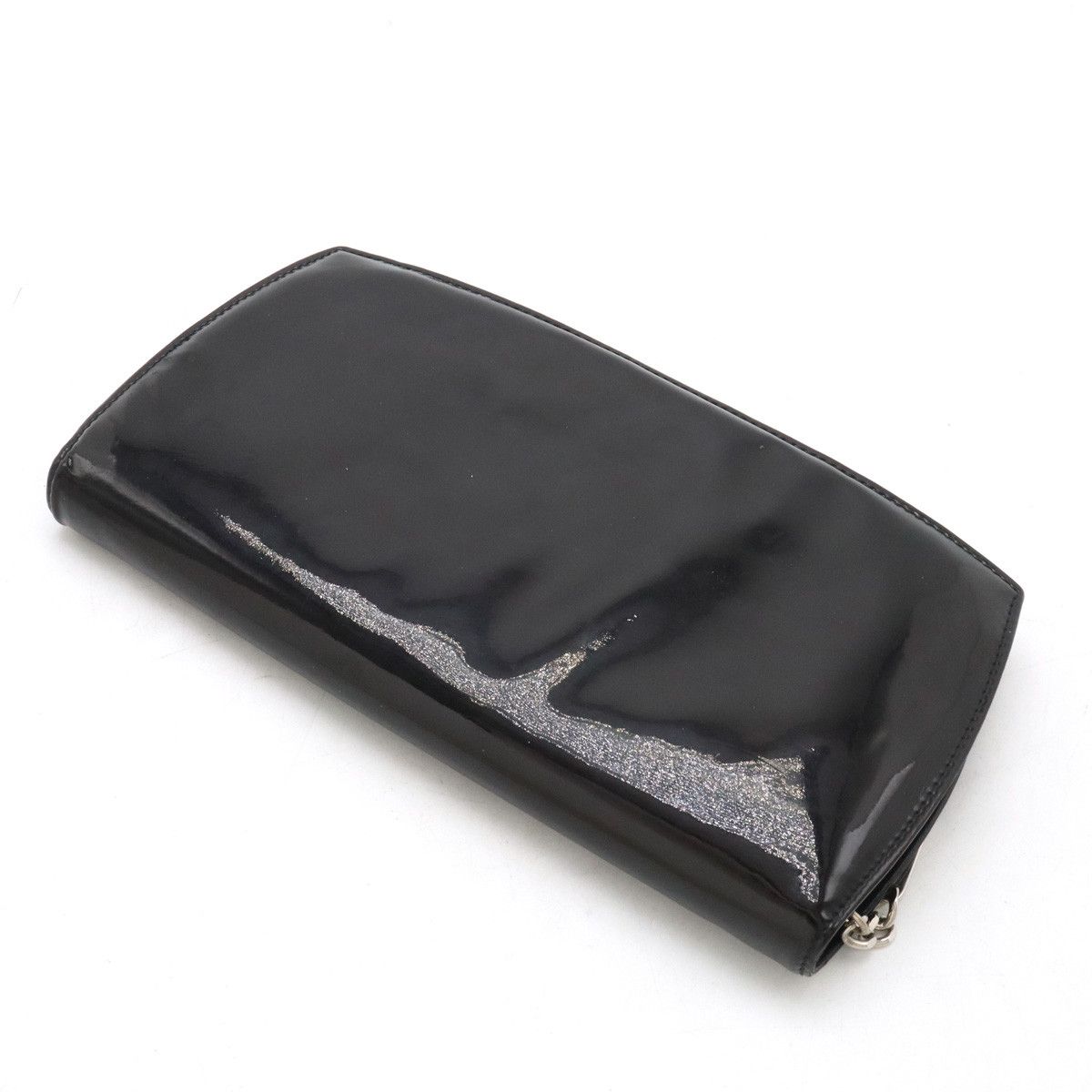 Chanel Chanel Chanel Patent Leather Makeup Coco Mark Round Zipper Long Wallet A47662 Leather Long Wallet A47662 in Very Good Condition Size ONE SIZE - 2 Thumbnail