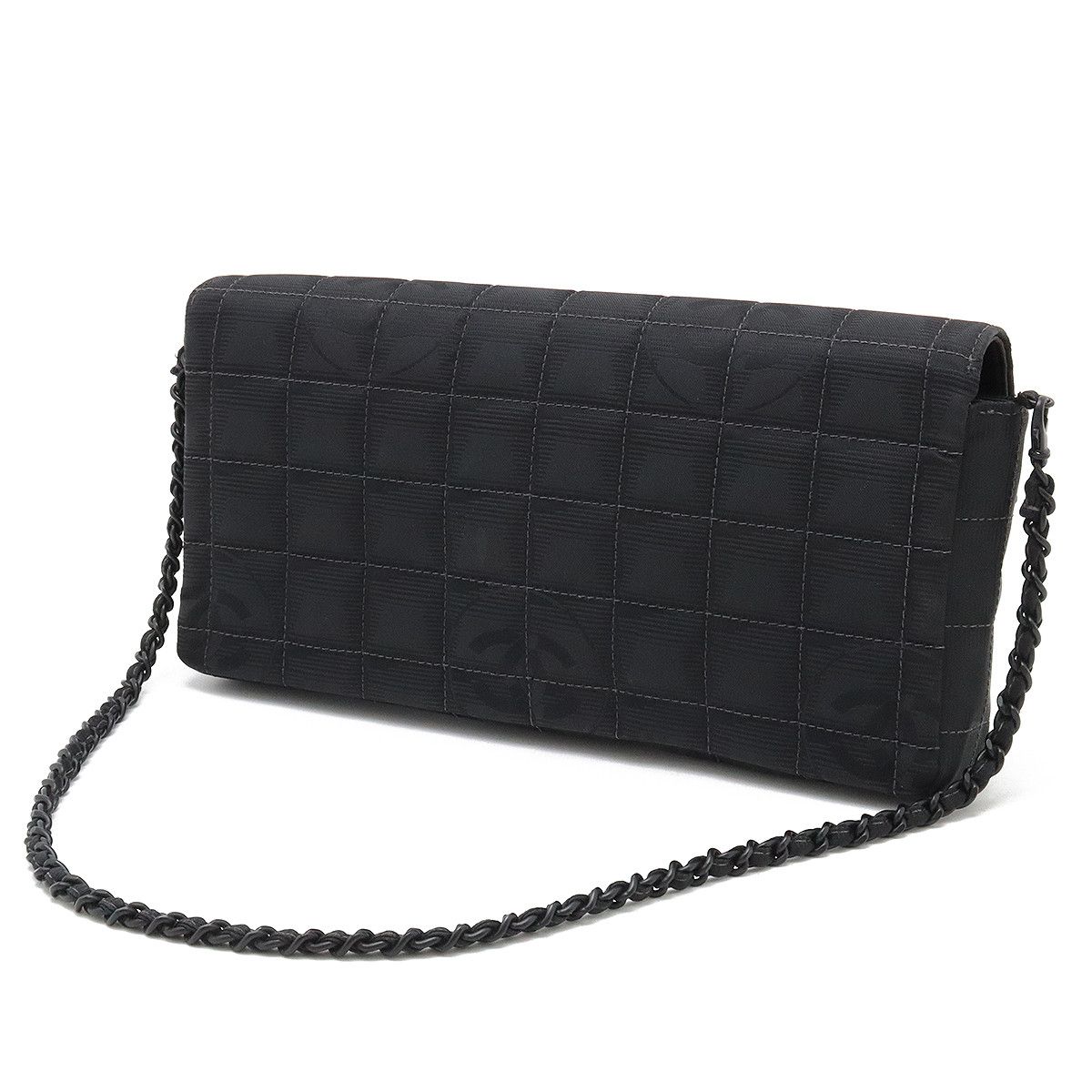Chanel Chanel Chanel New Travel Line Nylon Jacquard/Leather Chain Shoulder Bag A15316 Canvas Shoulder Bag A15316 in Very Good Condition Size ONE SIZE - 2 Thumbnail
