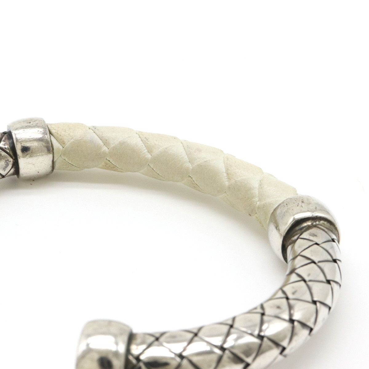 Bottega Veneta Bottega Veneta Bottega Veneta Intrecciato SV925 Leather Bracelet Metal Bracelet in Very Good Condition Size ONE SIZE - 6 Thumbnail