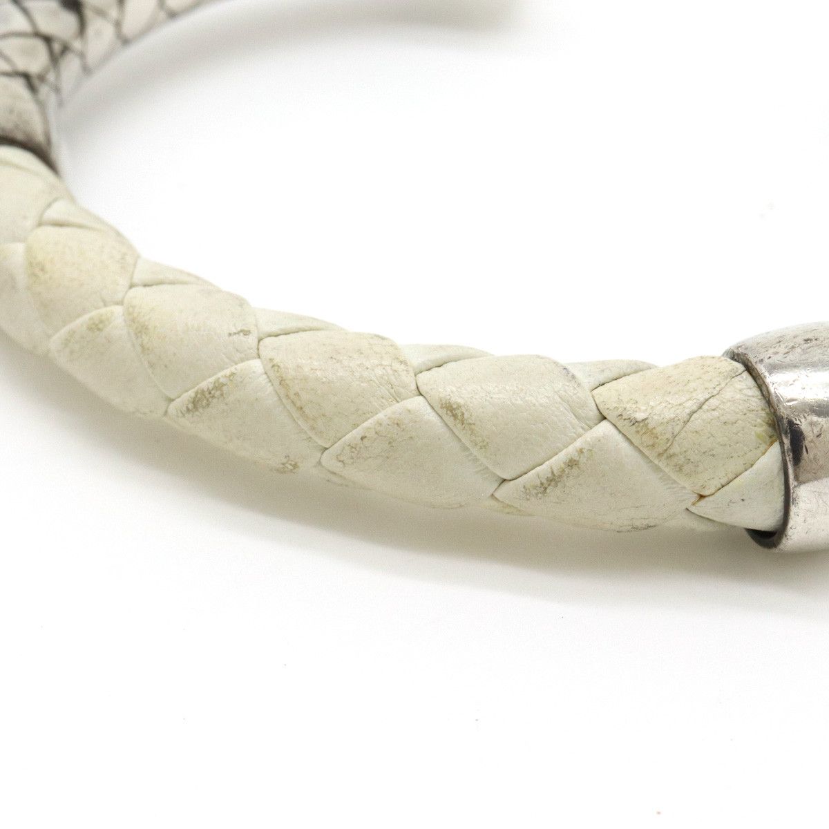 Bottega Veneta Bottega Veneta Bottega Veneta Intrecciato SV925 Leather Bracelet Metal Bracelet in Very Good Condition Size ONE SIZE - 3 Thumbnail