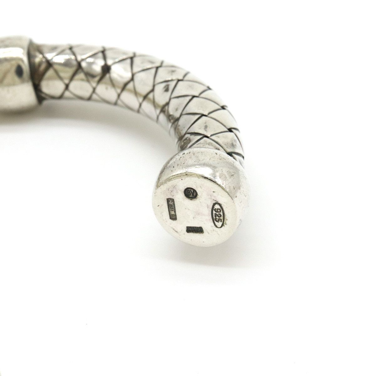 Bottega Veneta Bottega Veneta Bottega Veneta Intrecciato SV925 Leather Bracelet Metal Bracelet in Very Good Condition Size ONE SIZE - 4 Thumbnail