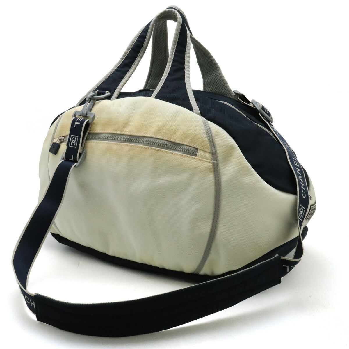 Chanel Chanel Chanel Nylon Canvas Sports Line Boston Bag Canvas Travel Bag in Good Condition Size ONE SIZE - 2 Thumbnail
