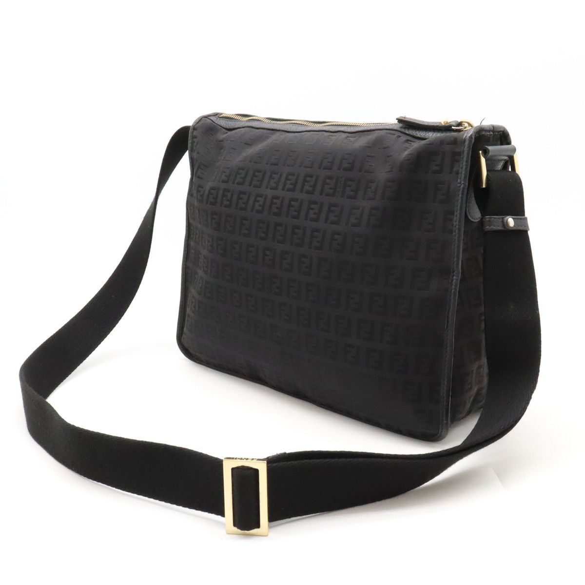 Fendi Fendi Fendi Zucchino Canvas/Leather Shoulder Bag 8BT090 Canvas Crossbody Bag 8BT090 in Very Good Condition Size ONE SIZE - 2 Thumbnail