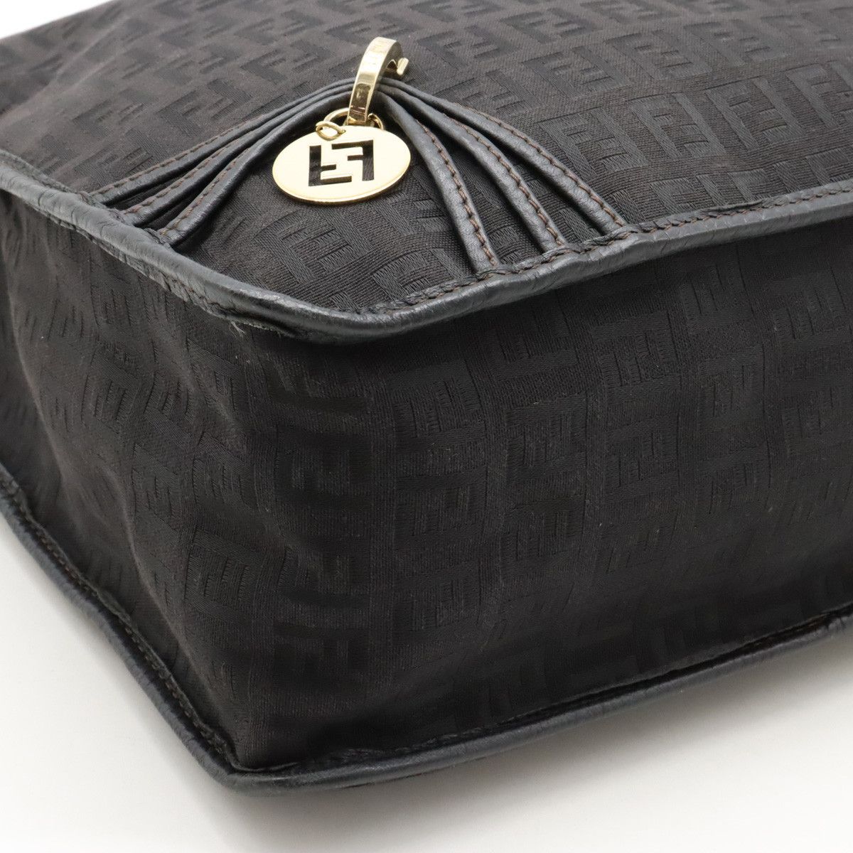 Fendi Fendi Fendi Zucchino Canvas/Leather Shoulder Bag 8BT090 Canvas Crossbody Bag 8BT090 in Very Good Condition Size ONE SIZE - 3 Thumbnail