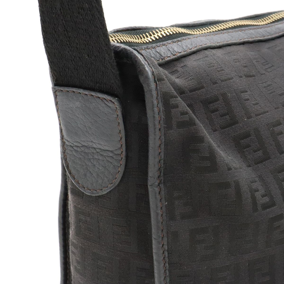 Fendi Fendi Fendi Zucchino Canvas/Leather Shoulder Bag 8BT090 Canvas Crossbody Bag 8BT090 in Very Good Condition Size ONE SIZE - 6 Thumbnail