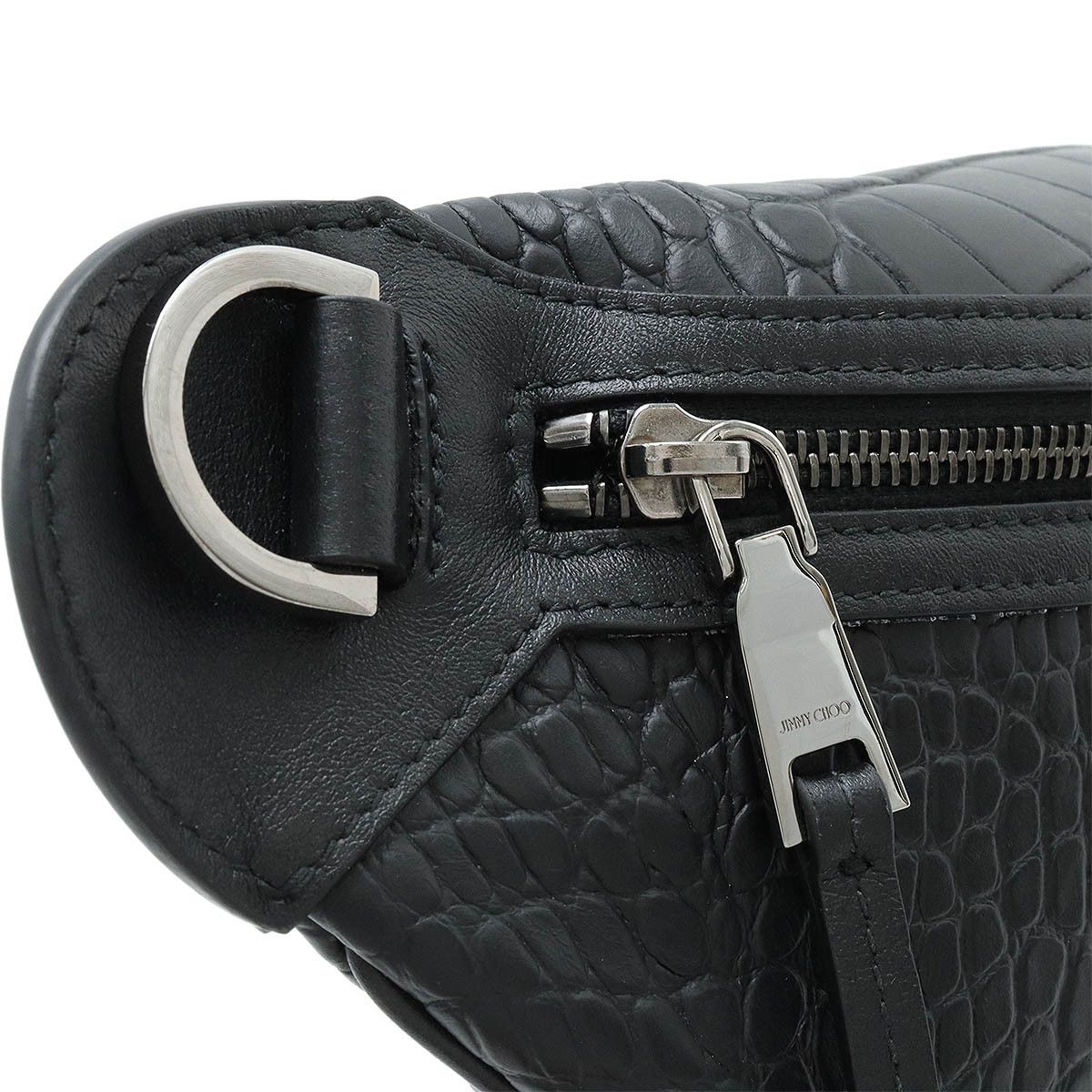 Jimmy Choo Jimmy Choo Jimmy Choo Croc-Embossed Leather Waist Bag Leather Belt Bag in Great Condition Size ONE SIZE - 6 Thumbnail