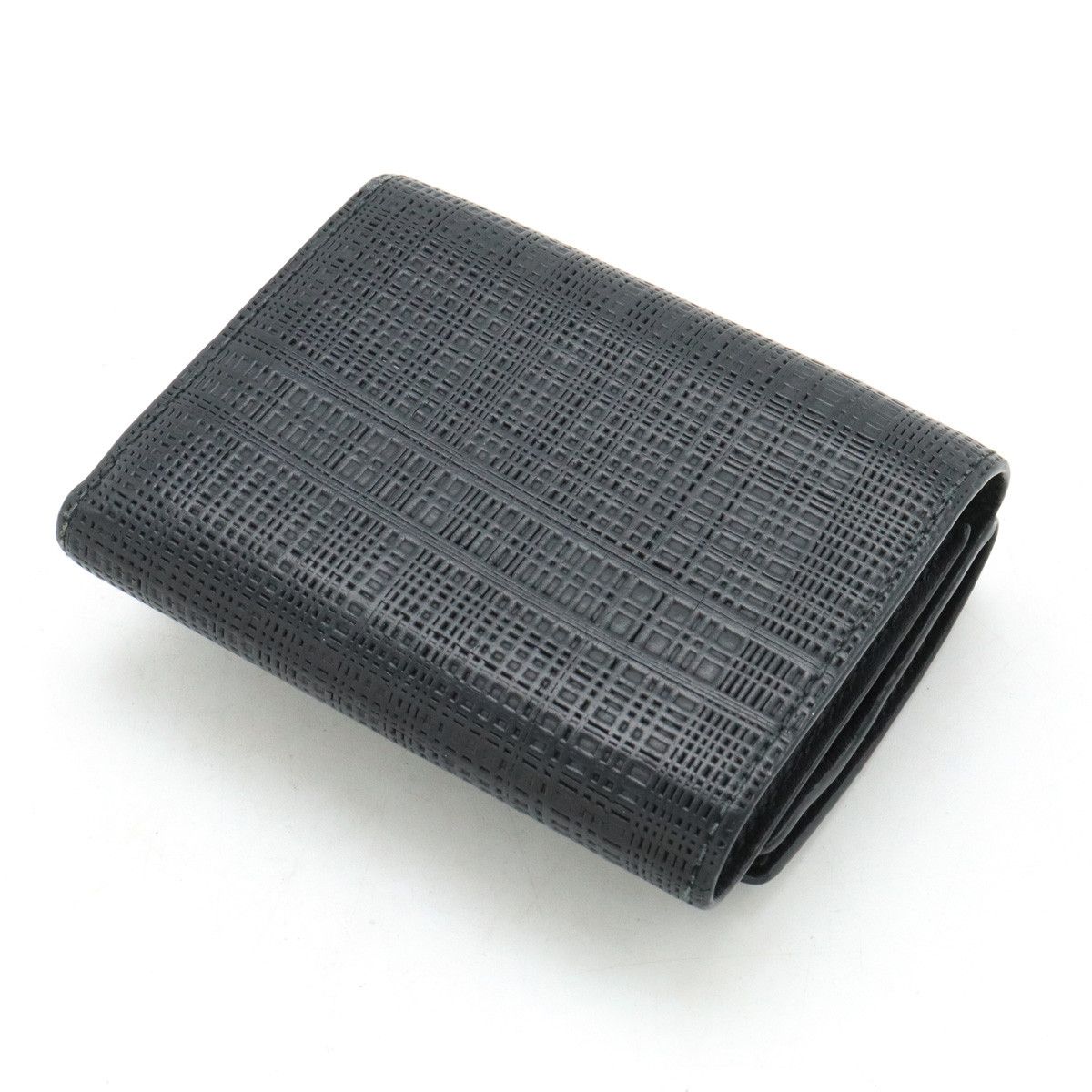 Loewe Loewe Loewe Anagram Linen Trifold Leather Wallet Black Leather Short Wallet 101.88.S26 in Very Good Condition Size ONE SIZE - 2 Thumbnail