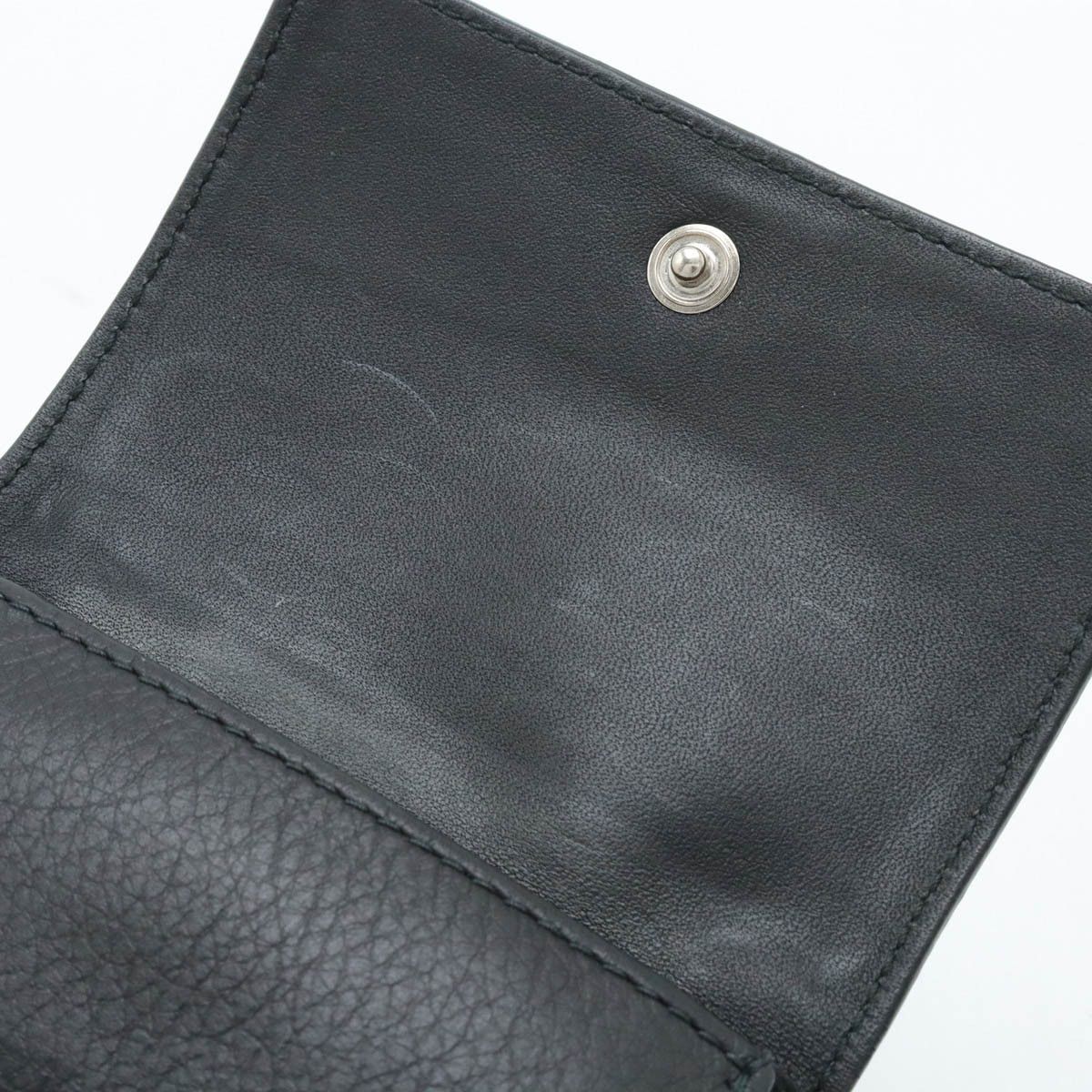 Loewe Loewe Loewe Anagram Linen Trifold Leather Wallet Black Leather Short Wallet 101.88.S26 in Very Good Condition Size ONE SIZE - 7 Thumbnail