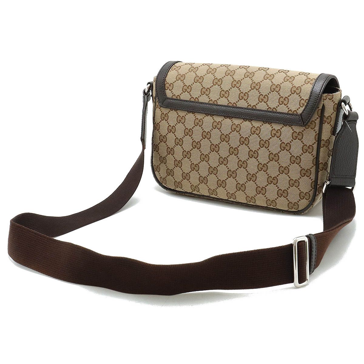 Gucci Gucci Gucci GG Canvas Leather Shoulder Bag 449172 Canvas Crossbody Bag 449172 in Great Condition Size ONE SIZE - 2 Thumbnail