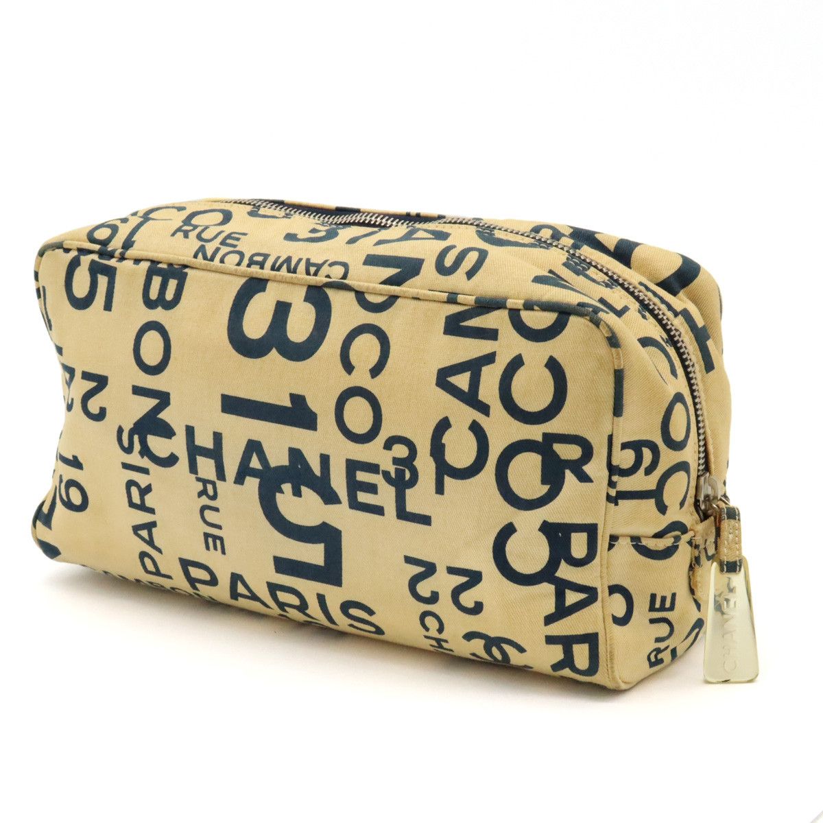 Chanel Chanel Chanel Canvas Bicy Line Multi Pouch Makeup Bag Canvas Vanity Bag in Good Condition Size ONE SIZE - 2 Thumbnail