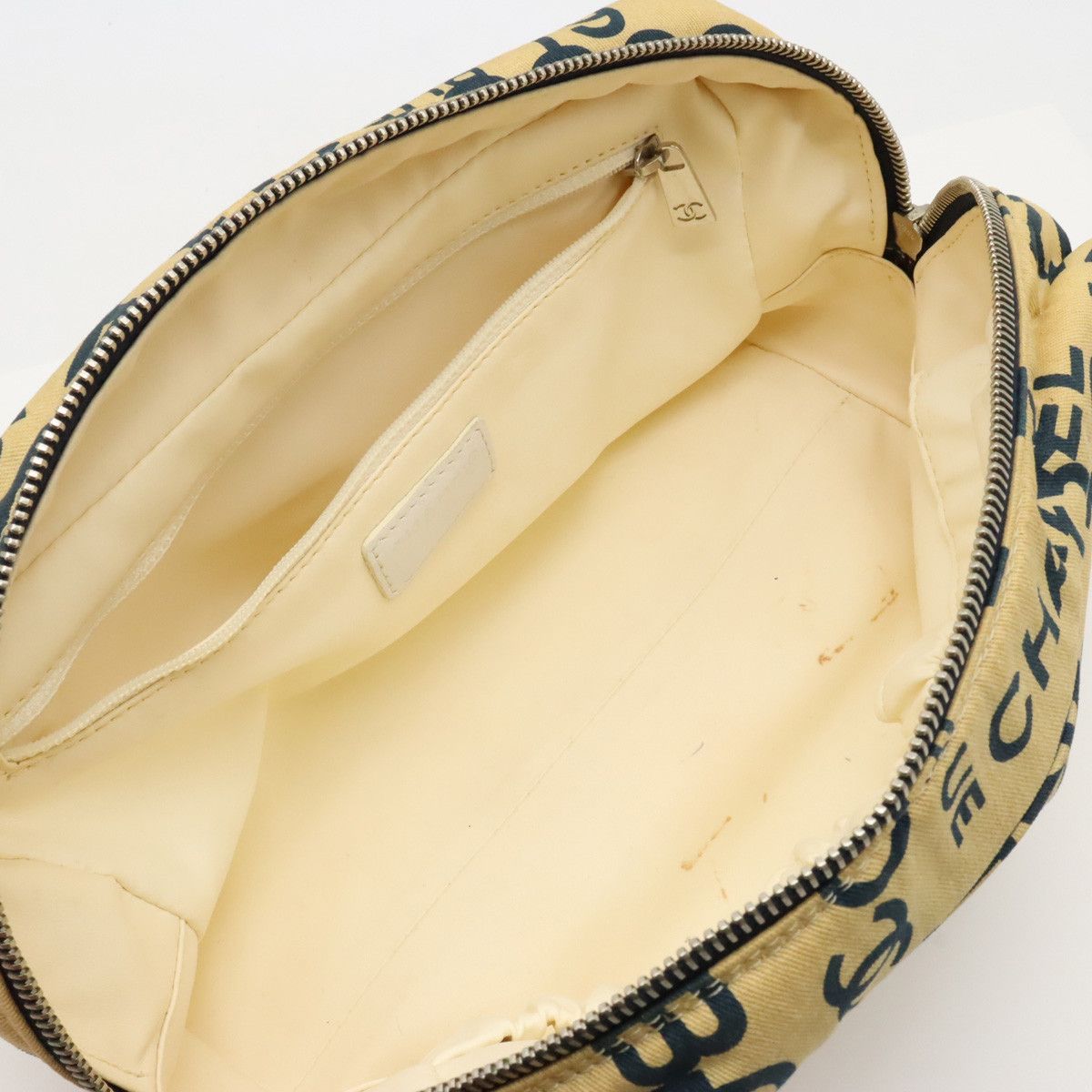 Chanel Chanel Chanel Canvas Bicy Line Multi Pouch Makeup Bag Canvas Vanity Bag in Good Condition Size ONE SIZE - 4 Thumbnail