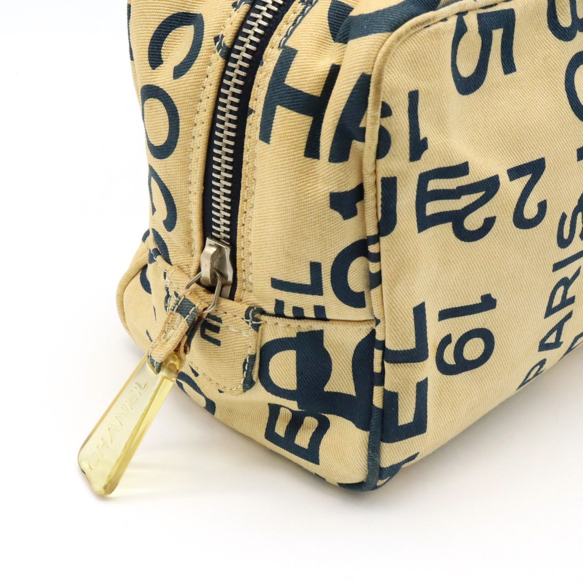 Chanel Chanel Chanel Canvas Bicy Line Multi Pouch Makeup Bag Canvas Vanity Bag in Good Condition Size ONE SIZE - 7 Thumbnail