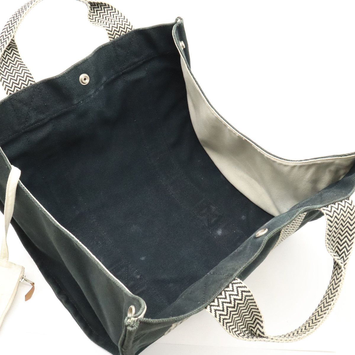 Hermes Hermes Hermes Cannes PM Canvas Tote Bag with Pouch Canvas Tote Bag in Good Condition Size ONE SIZE - 7 Thumbnail